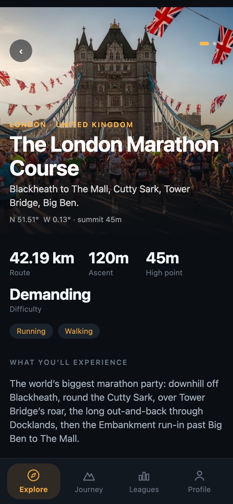 London Marathon expedition